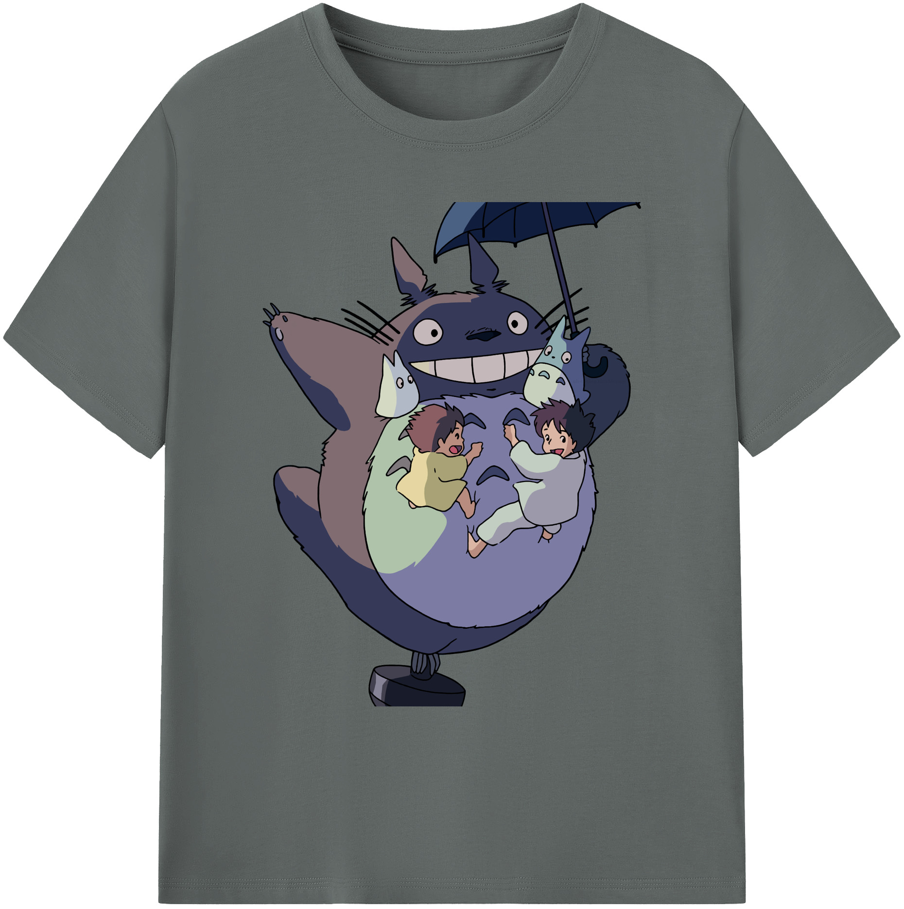 （画像用） となりのトトロ 草壁メイ 草壁サツキ My Neighbor Totoro Satsuki Kusakabe Mei Kusakabe 綿100％ メンズ半袖Tシャツ｜肌触りやわらか＆通気性